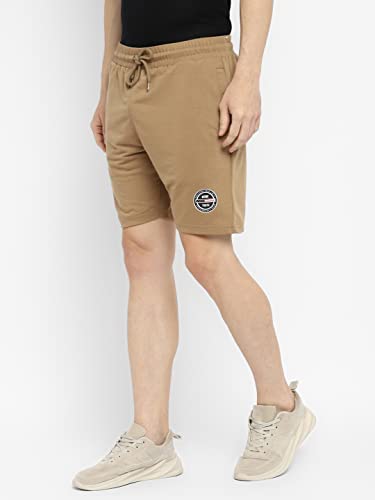 Image of Alan Jones Clothing Men's Casual Bermuda Shorts | French Terry | Placement Print | Regular Fit | Side Pockets | Drawstring Waist | Lounge & Summer Wear