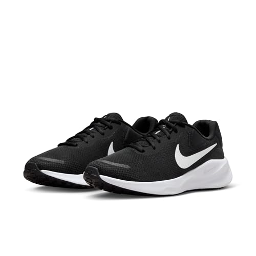 Nike Mens Revolution 7 Black/White Running Shoes - Image 5