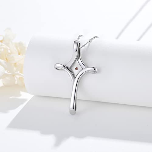 Twoants Mustard Seed Faith Cross Necklace 925 Sterling Silver Faith Hope Love Pendant Necklace Inspirational Religious Necklace Christian Faith Jewelry Gift For Women #TOP2