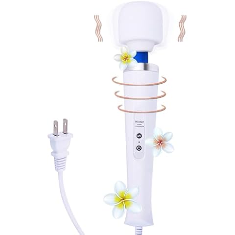 VZVJTR Electric Muscle Massager, Handheld Relaxation Tool, Body Muscle Deep Tissue Massage for Neck Back Shoulder Foot (White) Cover