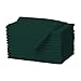 Gee Di Moda Cloth Napkins - 17 x 17 Inch Hunter Green Solid Washable Polyester Dinner Napkins - Set of 12 Napkins Hemmed Edges - Great Weddings, Parties, Holiday Dinner & More