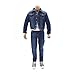 1/6 Scale Male Clothes, Denim Jacket & Jeans & White Tank Top Denim Suit for 12 inches Male Action Figure, 1/6 Street Handsome Boys Costume Outfit Blue Denim Suit Clothes Set Model