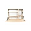 PRINZ Work from Home Wall-Mounted 36′ X 24′ Folding Murphy Desk with Chalkboard, 36′ X 24′ X 5′, Light Brown