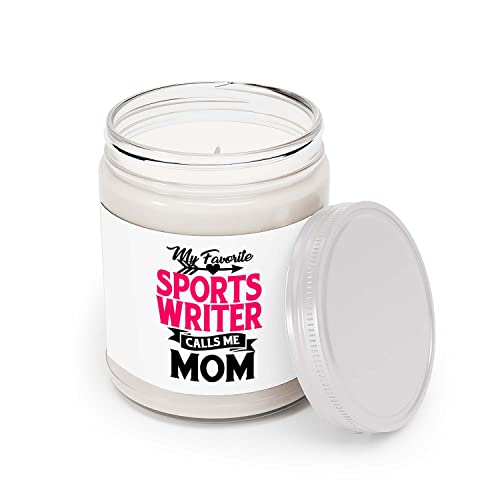 Superten Sports Writer Gift - My Favorite Sports Writer Calls Me Mom Funny Candle For Birthday, Anniversary, Fathers Mothers Valentines Day #TOP2