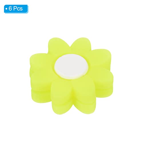 PATIKIL Tennis Racket Vibration Dampener, 6 Pack Soft Silicone Racquet Shock Absorber String Damping, Yellow - Image 3