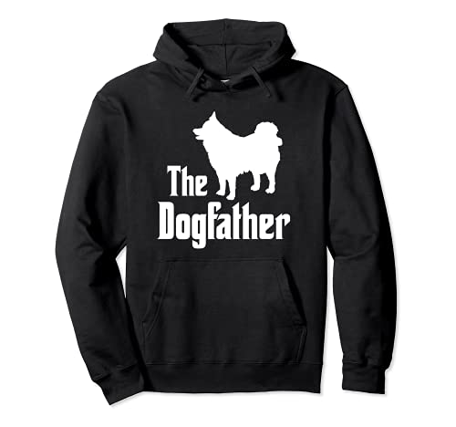 The Dogfather - funny dog gift, funny Icelandic Sheepdog Pullover Hoodie, Black