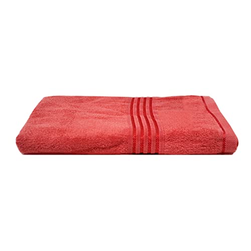 Image of Divine Casa 500 GSM Cotton Towel for Bath Large Size |Super Soft and Super Absorbent Bath Towels for Men & Women - Pack of 1 (140x70 CM, Ferrari Red)