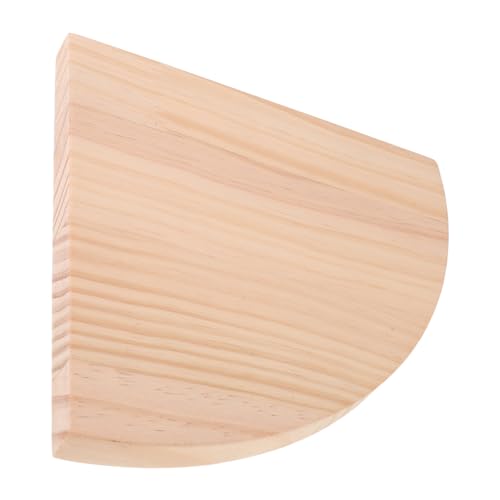 Estante de esquina de madera con diseño compacto en abanico para decoración 2