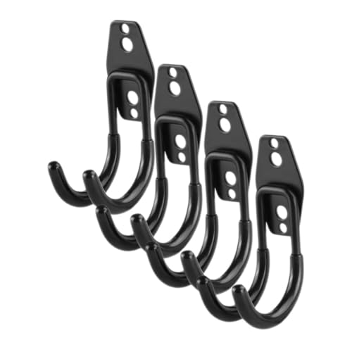 Vaguelly 4個 重型属製壁掛けガレージフック 頑丈なユーティリティフック 工具収納用 自転車 園芸ツール対応 壁面省スペースオーガナイザー