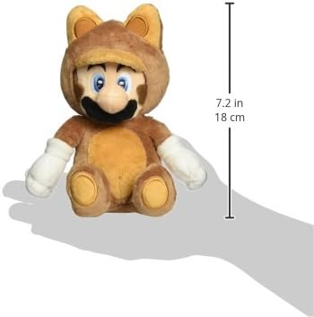 Miniatura 2 de Little Buddy Juego de 2 muñecos de peluche Super Mario - Kitsune Fox Luigi y Mapache Tanooki Mario