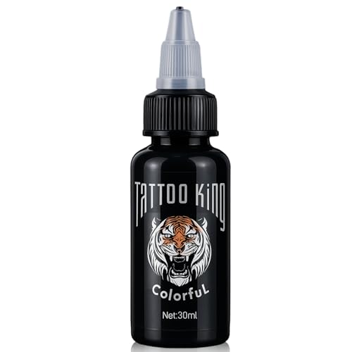 Tinta Tatuaje 1oz(30ml), Profesional Negra Puro Tattoo Ink Black, Tinta para Tatuaje para Artistas y Principiantes