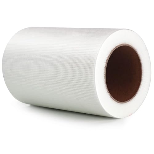 Image of LLPT Drywall Repair Fiberglass Joint Tape, 7.8 inch x 100 Ft, White | Self Adhesive, Industrial Grade, Extra Strength Fiber Mesh, Repositionable, Easy Use for Seam Patch Wall Crack Seam Repair
