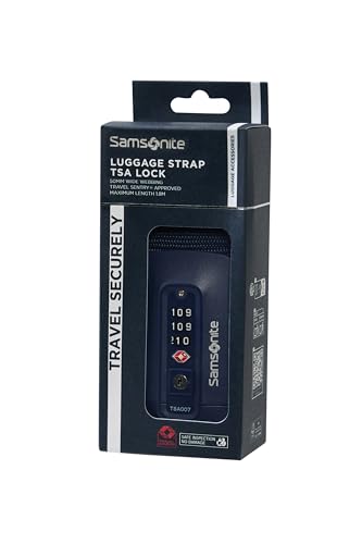 Sangle à bagages Samsonite TA Revolution avec cadenas TSA ajustable 50mm bleu