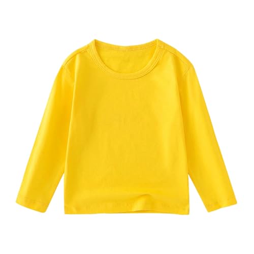 3 Pack Girls Boys Long Sleeve Shirts Toddler Kids Cotton T-Shirt Basic Crew Neck Top Solid Color Tees Casual Tshirt3