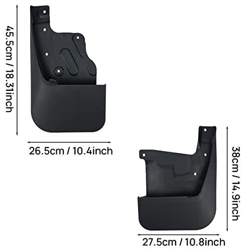 Image of 4PCS Mud Flaps Splash Guards, Front & Rear Tire Wheel Mud Guards All Weather Mudguards Mudflaps with Hardware Kits Accessories for Toyota Tundra 2022 2023