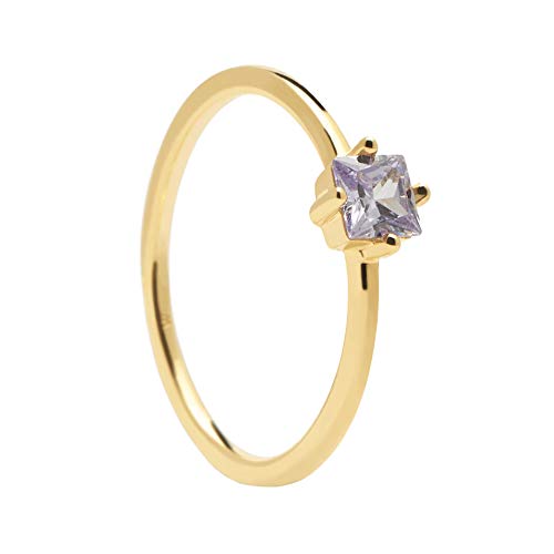 Bague Cavalier Lavander Lis argent doré bague anti-ternissement confortable taille 18