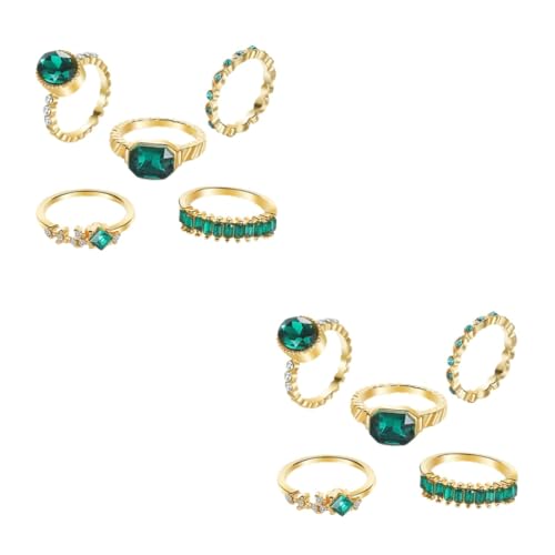 Bijoux bague alliage strass de doigt rutilants avec cube moderne pour femme