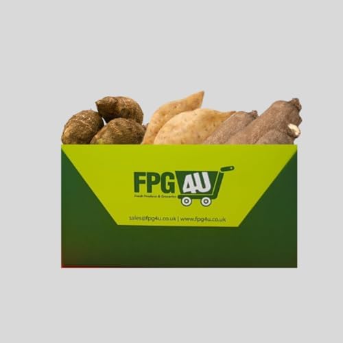 African Veggie Box Combo 10-1KG Eddoes,1KG White Sweet Potatoes,1KG Yam, £16.99