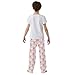 Yuiboo Strawberry Bunny Lounge Pants Long Sleep Pajama Elastic Pjs Trouser Loungewear Holiday with Pockets 6-8Y