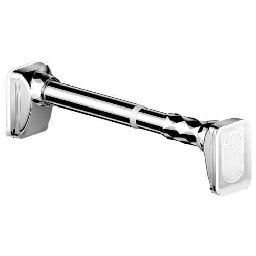 Ajustable de acero inoxidable sin taladro, fácil de instalar, soporte fuerte para baño y cocina, ahorro de espacio