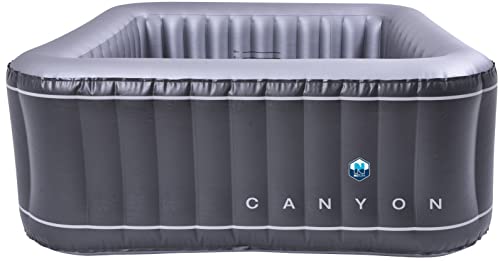 NETSPA - SP-CAN130B - Spa inflable Canyon - 4 plazas - 168 x 168 x 70 cm - Spa hinchable optimizado para espacios pequeños