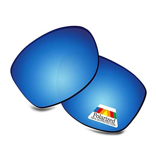 Bwake Lentes de reposição para óculos de sol Oakley Contrail OO4147 - Azul gelo polarizado