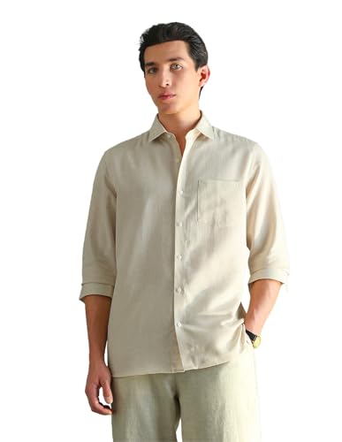 Image of Arrow Solid Slim Fit Formal Shirts for Men - Full Sleeve Shirt for Man
