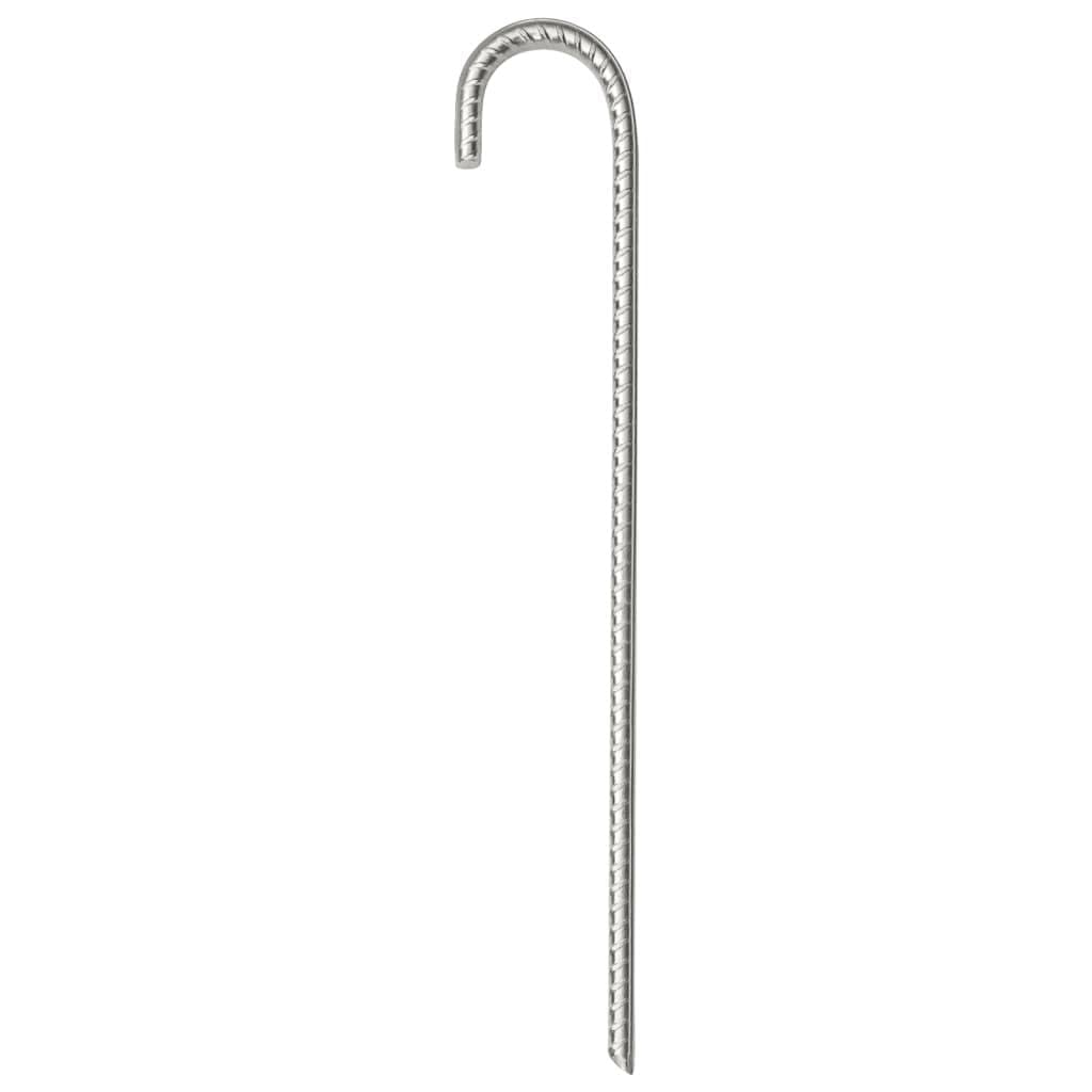 Zeltheringe 12 STK. 37 cm Ø10 mm verzinkter Stahl, zeltzubehör für Camping wandern Outdoor Trekking Festival biwak, erdnagel mit Haken für sicheren Aufbau