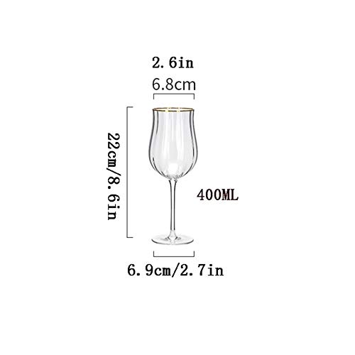 Copa de vino rojo estilo Phnom Penh de cristal tallado vertical 3
