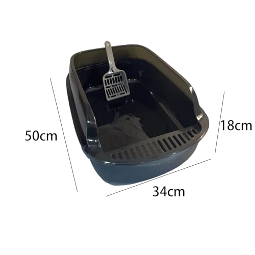 Caja de arena abierta para gatos Baoblaze negro miniatura 4
