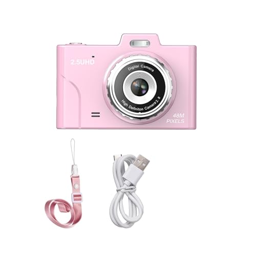 Caméra compacte pour enfants 1080P double objectif 48mp rose