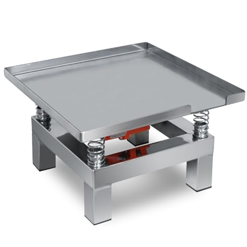 YCNLYSSR Table vibrante pour béton, Banc d'essai de Vibrations, Plate-Forme de Vibration en Acier Inoxydable, Mini Table vibrante, 3 000 TR/Min, Plaque vibrante Plate pour béton, 35 x 35 cm