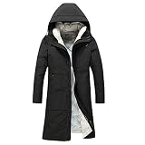YDYBY Herren Daunenjacke Steppjacke Winterjacke mit Kapuze Warmer Anorak Outdoor,Schwarz,6XL