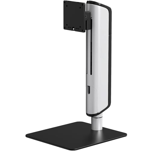 PUTORSEN Soporte de monitor de 17 a 49 pulgadas para pantalla plana y curva de hasta 18 kg, soporte para monitor con base independiente y ajuste de altura sin esfuerzo, giratorio e inclinable, VESA 75