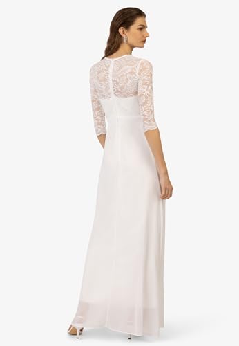 Robe de soirée blanche Kraimod fluide col rond confortable taille 50