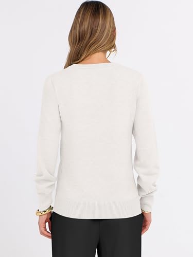 Image of ANRABESS Women's Long Sleeve V Neck Basic Sweaters | Classic Pullover Tops,Soft Loose,Business Casual Work,Travel Vacation,All Day Wear,Fall Spring Outfits,Winter Layer Clothing