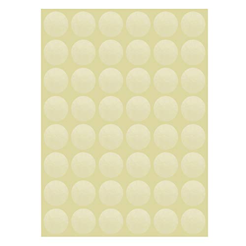 Cualfec 1200 Pcs Clear Round Stickers 1.2” / 30mm Box and Envelopes Wafer Seal Stickers 25 Sheets for Business - Thumbnail 2
