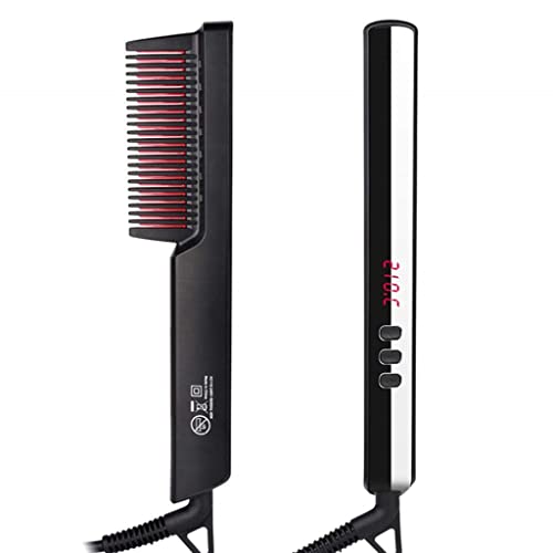 Peine cepillo alisador eléctrico para barba y cabello miniatura 1