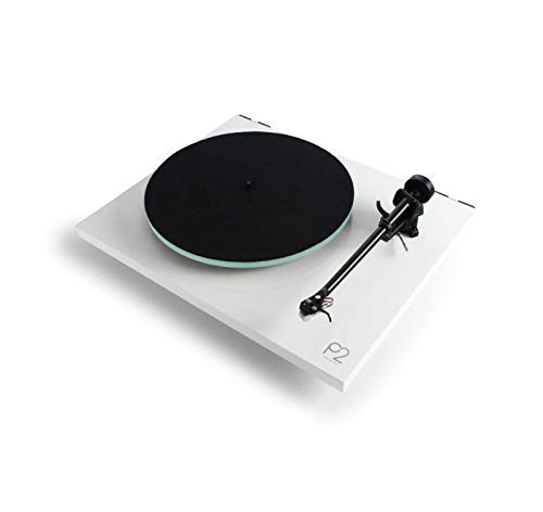Rega Planar 2 Turntable with RB220 Tonearm Glass Platter and Carbon Cartridge (Gloss White)