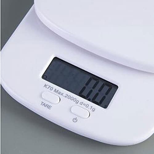 Báscula de Alimentos Báscula de Alimentos de precisión, Perfecta for Pesar Alimentos y café, for nutrición y preparación de Comidas, Color: Blanco, tamaño: 11 cm * 17 cm. 1 Pieza