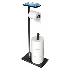 Materium TE02 Toilettenpapierhalter Stehend Schwarz