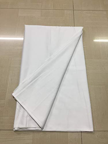 Image of BKRKJ Women's Lizibizi Cotton Unstitched Dress Material Plain Fabric by Meter for Sewing Suit,Salwar,Blouse,Shirt,Kurta,Pyjama,Pathani,Kameez,Chudidar,Patiyala (White 1, 4 Meter)