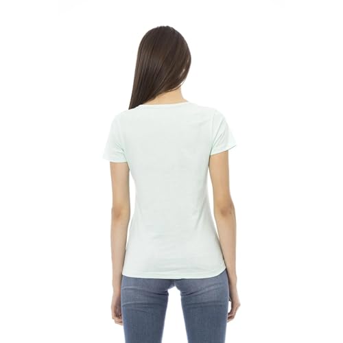 Trussardi Action Light Blue Cotton Tops & T-Shirt M