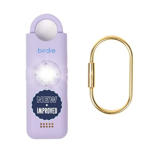 She’s Birdie 3.0 New Version – The Original Personal Safety Alarm for Women by Women–Loud Siren, Flash Light and Rechargeable Battery in a Variety of Colors (Lavender Purple)