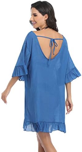 SHESHOW Women's Swimsuit Cover Ups Dress Bathing Suit Bikini Cover Up Beach Dress for Swimwear S-XXL, Royal Blue, Small