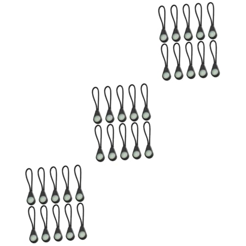 BEBEMOKO 3sets Luminous Replacement Zipper Pulls for Backpacks Detachable Zipper Heads Pullers Pull Charms Easy to Use 10pcs*3