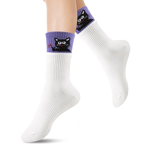 Women's Pilates Grip Socks for Hospital Yoga Workout, Ballet, Gym Sports Non-Slip Socks.