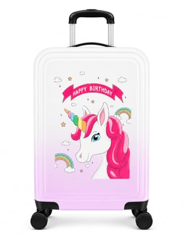 Image of Winnies 20 Inch Kids Suitcase with 8 Wheel Travel Trolley Bag (4 Day Trip)