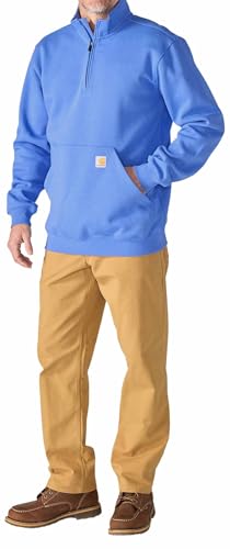 Image of Carhartt Men's Marquette 1 /4-Zip Mock-Neck Sweatshirt