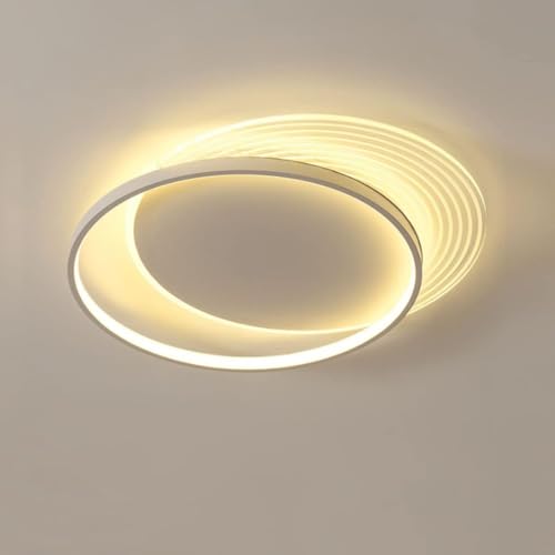 Plafonnier LED 46W rond design minimaliste pour bureau et chambre